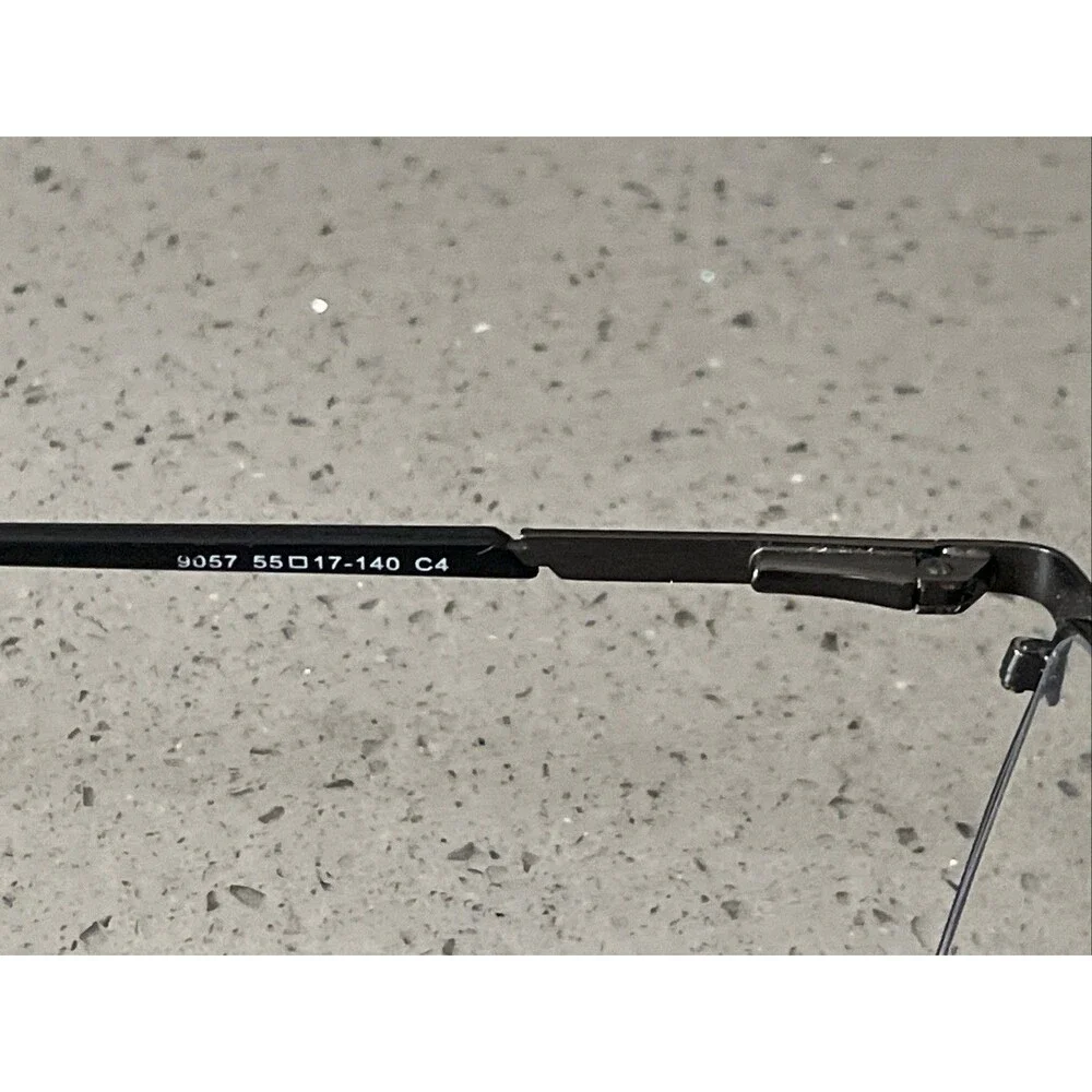 Merry's Black Square Eyeglasses Frames Only 55-17-140 C4 9057 Italy